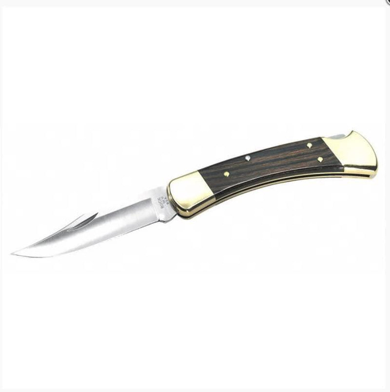 Buck 110 Folding Hunter Sports Knife with sleek design and durable blade for reliable use.