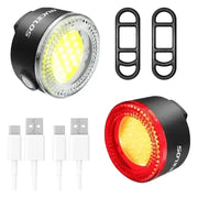 USB Rechargeable Bicycle Front & Rear LED Lights by Habicare