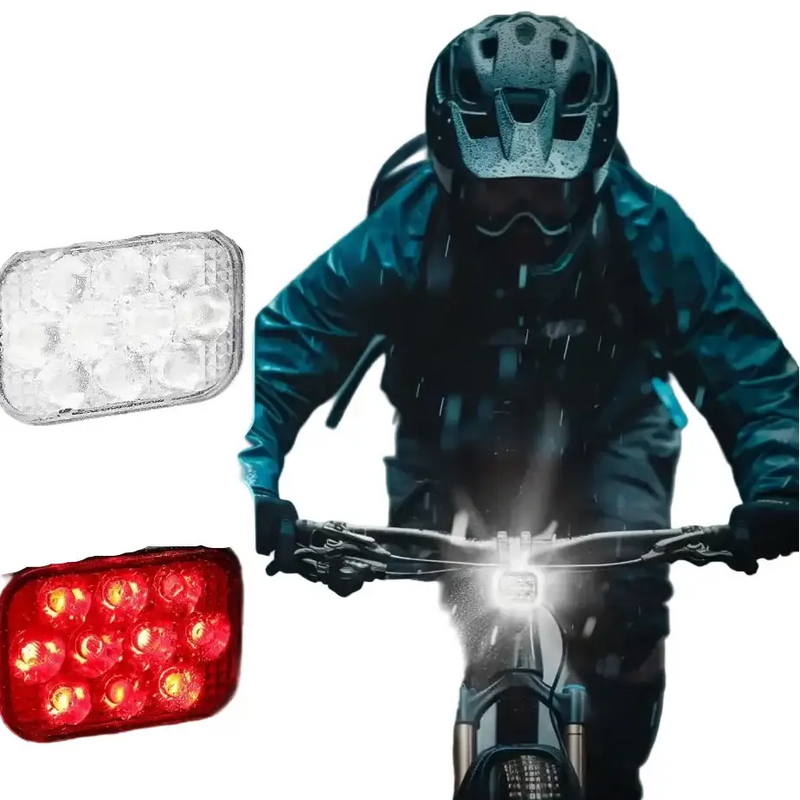 USB Rechargeable Bicycle Front & Rear LED Lights by Habicare
