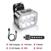 USB Rechargeable Bicycle Front & Rear LED Lights by Habicare
