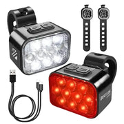 USB Rechargeable Bicycle Front & Rear LED Lights by Habicare