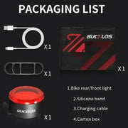 USB Rechargeable Bicycle Front & Rear LED Lights by Habicare