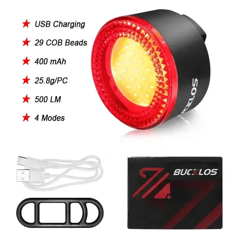 USB Rechargeable Bicycle Front & Rear LED Lights by Habicare