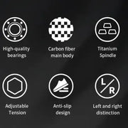 Carbon Nylon Clipless Bike Pedals by Habicare