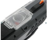 Close-up of the Bug-Beam - Black Fly 3.0 showing the top compartment and ergonomic design