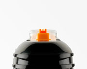 Close-up view of the safety trigger on the Bug-A-Salt 3.0 Orange Crush Edition.