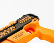 Close-up of Bug-A-Salt 3.0 Orange Crush Edition showcasing its vibrant design and safety features.