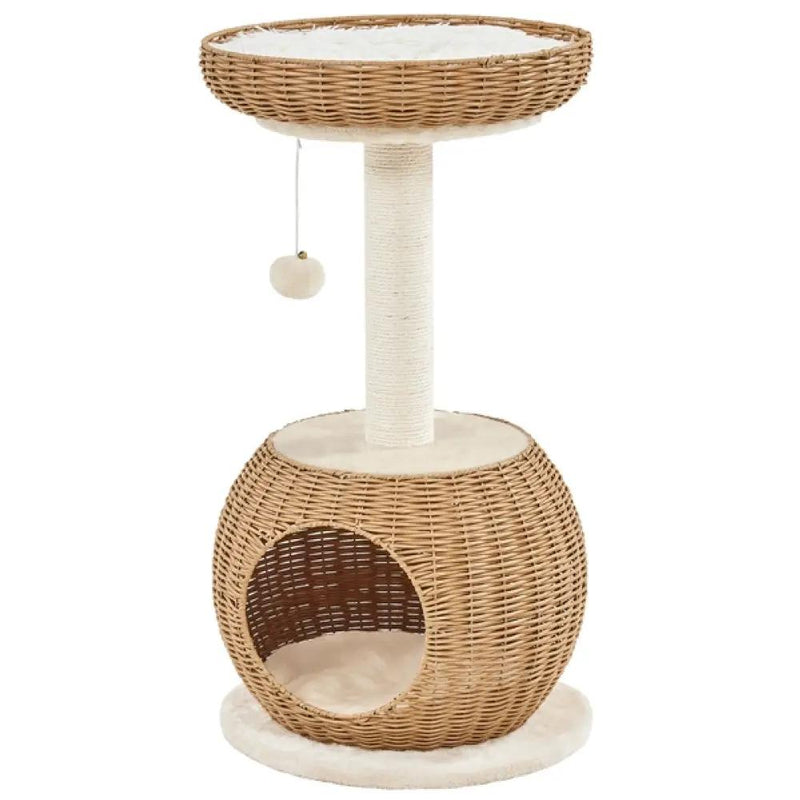 Rattan Cat House Cat Tower by Yaheetech