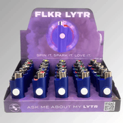 Clipper Flkr Lytr Display Box Navy Blue 25 Count For Lighters by Action Outdoors Limited