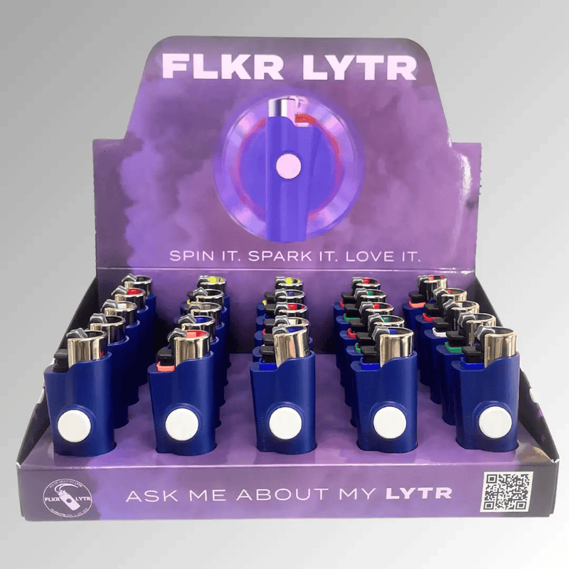 Clipper Flkr Lytr Display Box Navy Blue 25 Count For Lighters by Action Outdoors Limited