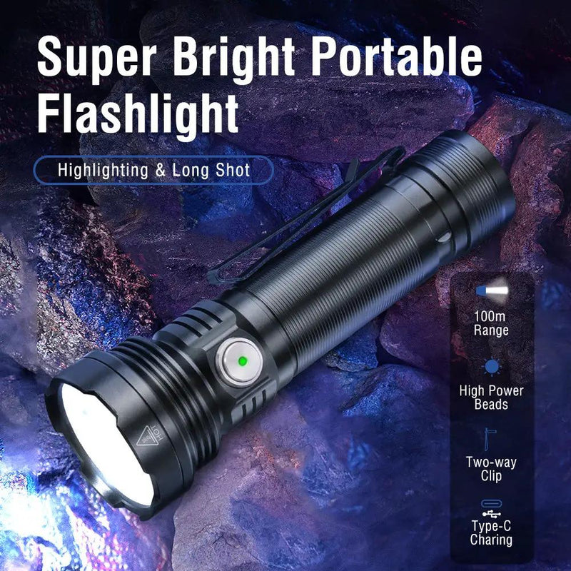 BORUIT ET28 Super Bright Led Torch Rechargeable Compact Flashlight IPX65 by China Dropship