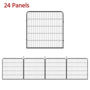 24 Panels Heavy Duty Dog Pen 19.2 Metre Length Overall by Yaheetech