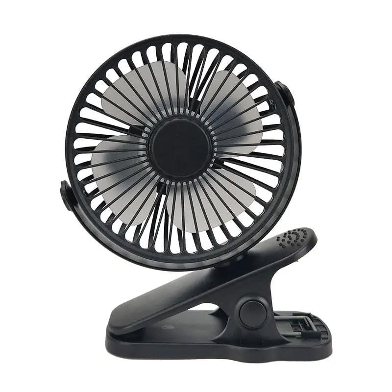 USB Mini Clip Fan Silent Rechargeable For Dorm Rooms by Action Outdoors Limited