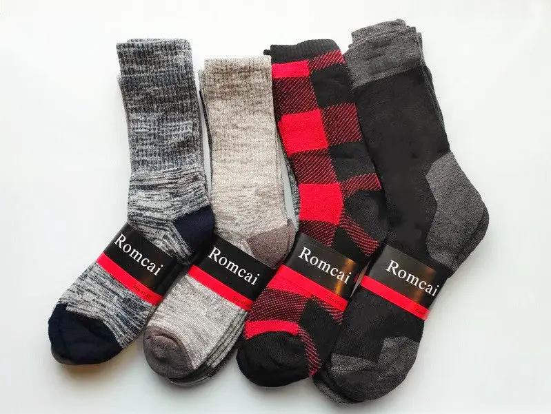 12 Pairs Thermal Socks Work Socks Cushioned Mixed Colour & Pattern by dealonline.co.nz