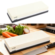 Sharpening Stone Light Yellow White Dual Sided 10 0 0 6000 Grit Wet Stone With Anti Slip Base For Kitchen Woodworking by China Dropship
