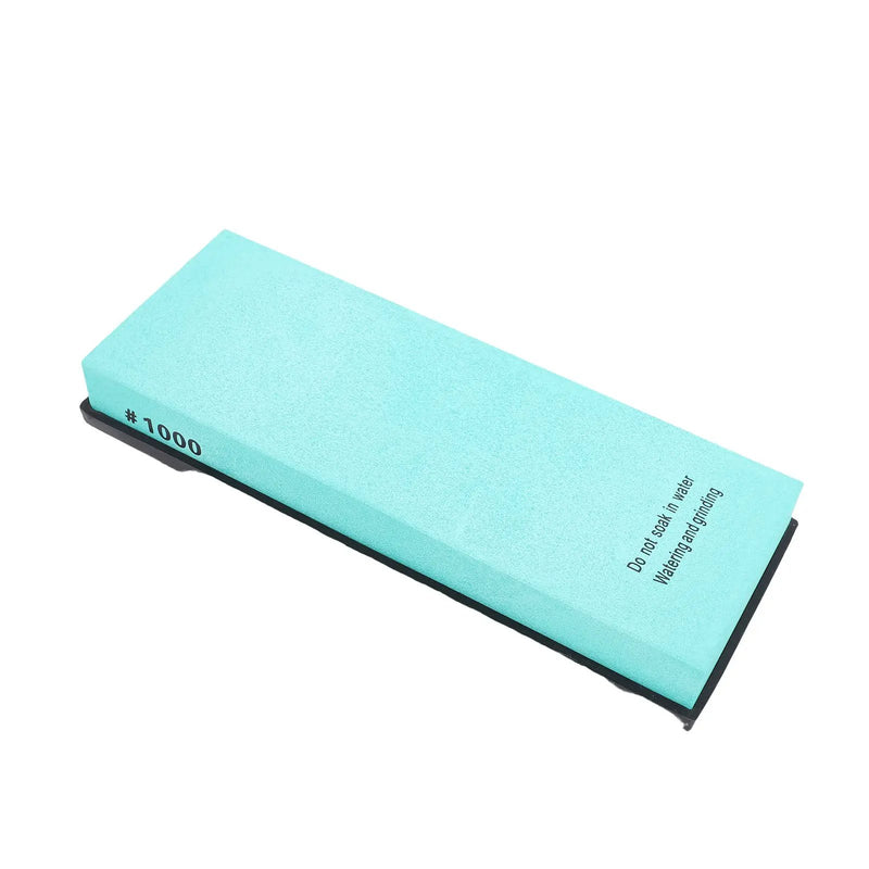 Sharpening Stone 1000 Grit Whetstone White Corundum Anti Slip Silicone Base Multipurpose Use Green by China Dropship