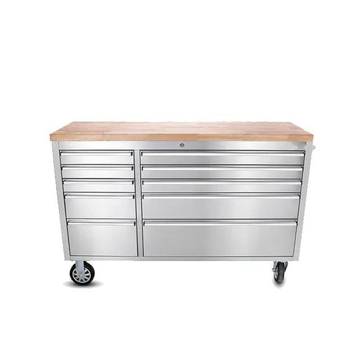 55 inch Stainless Steel 10 Drawer Work Bench tool chest Tool Box Chest Cabinet by Kiwi Grab
