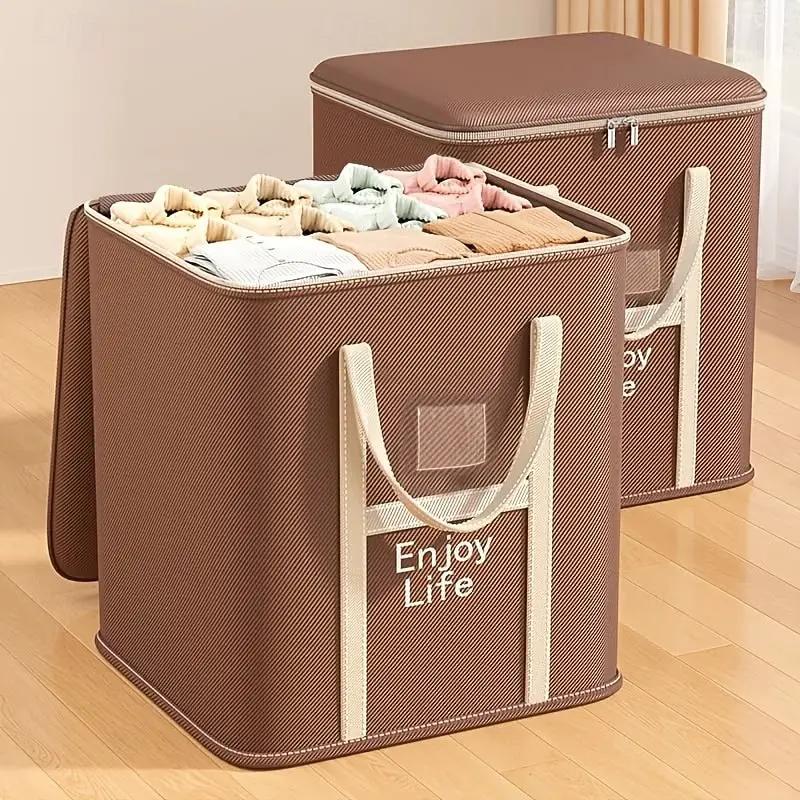 Ecotrek Extra Large Foldable Zipper Storage Bag – Wardrobe Organiser & Moving Box YN01605 by ECOTREK