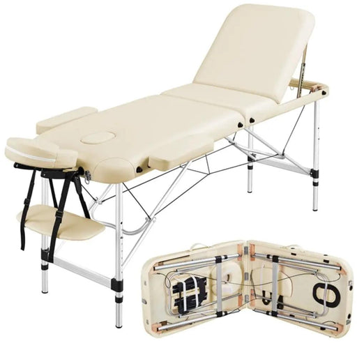 Professional 3 Fold Massage Bed Adjustable Massage Equipment by Yaheetech