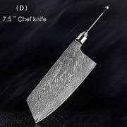 Damascus Knife Embryo High Hardness Kitchen Knives 6DPDMCR7 202mm by China Dropship