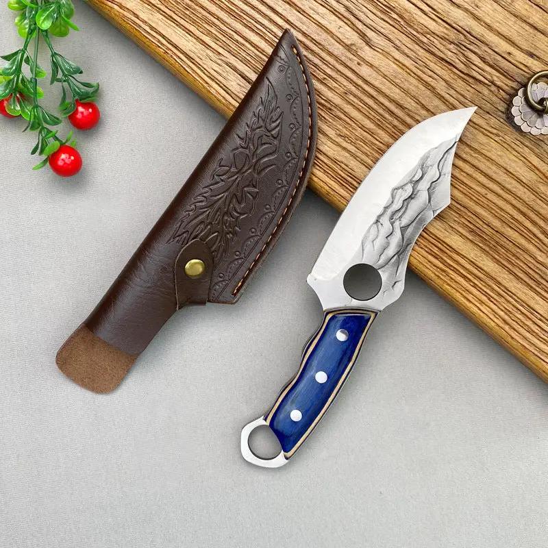 Inner Mongolia Handle Meat Knife Internet Celebrity Boning Knife Multi-purpose Blue Whale With Set by China Dropship