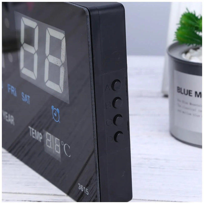 36CM Large LED Wall Desk Clock With Calendar Temperature by salelink.co.nz
