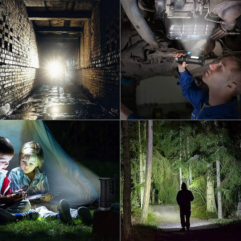 Super Bright Super Bright LED Torch Tactical 4 Models USB Rechargeable Flashlight by China Dropship