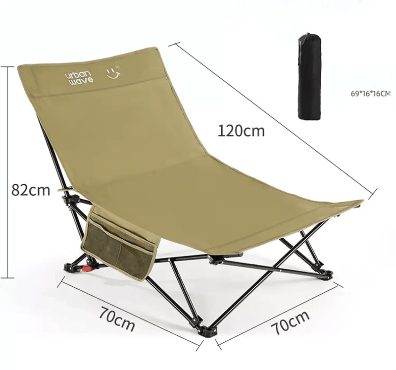 Portable Folding Beach Chair – Enhanced Size & Comfort URB10326 by ECOTREK