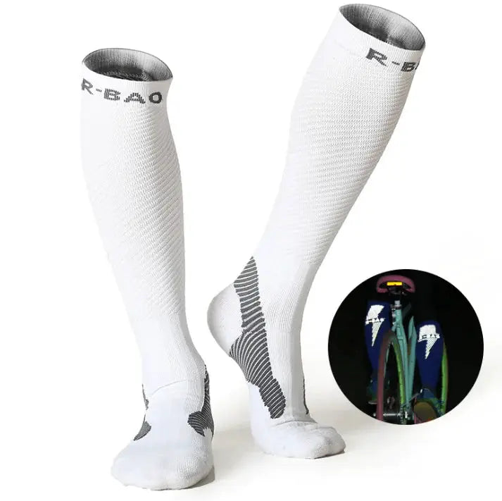Professional Long Compression Socks for Running and Cycling - 72% Nylon Athletic Support by Mead's Supply & Equipment Outfitters limited