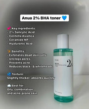 Anua BHA 2% Gentle Exfoliating Toner 150ml by Poppy Gifts