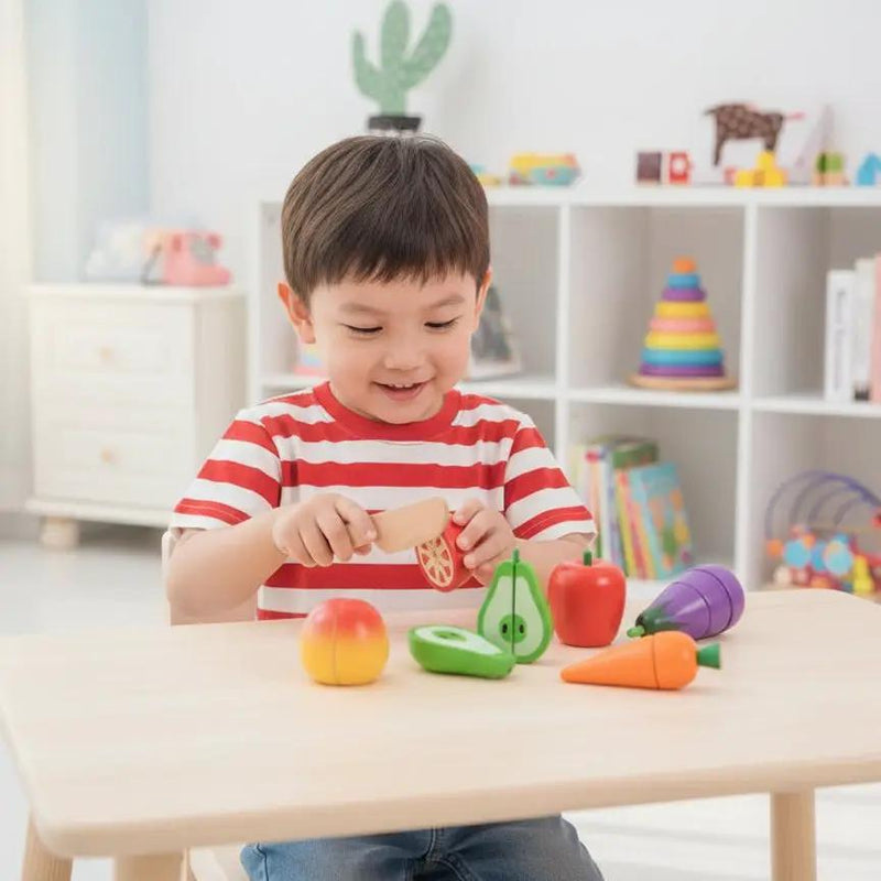 Wooden Magnetic Cutting Fruit Vegetable by dealonline.co.nz