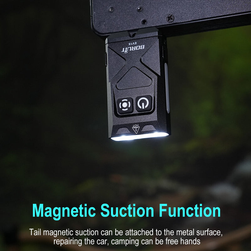 BORUIT EV15 Mini Light Rechargeable Torch EDC Work Lamp Keychain LED Flashlight by China Dropship