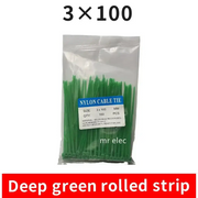 Habicare 100PCS Colourful Nylon Cable Ties 3x100mm Self-Locking 100PCS Colourful Nylon Cable Ties 3x100mm Self-Locking