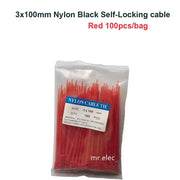 Habicare 100PCS Colourful Nylon Cable Ties 3x100mm Self-Locking 100PCS Colourful Nylon Cable Ties 3x100mm Self-Locking