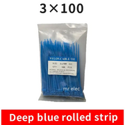 Habicare 100PCS Colourful Nylon Cable Ties 3x100mm Self-Locking 100PCS Colourful Nylon Cable Ties 3x100mm Self-Locking