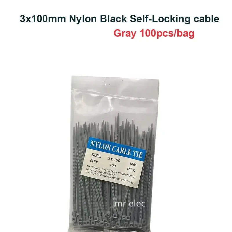 Habicare 100PCS Colourful Nylon Cable Ties 3x100mm Self-Locking 100PCS Colourful Nylon Cable Ties 3x100mm Self-Locking