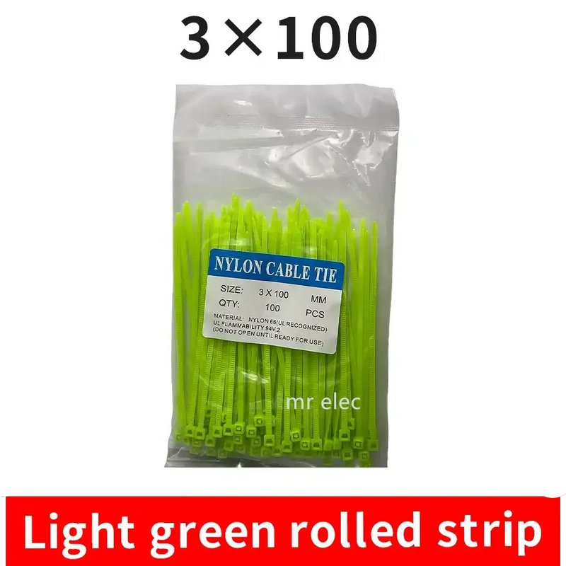 Habicare 100PCS Colourful Nylon Cable Ties 3x100mm Self-Locking 100PCS Colourful Nylon Cable Ties 3x100mm Self-Locking