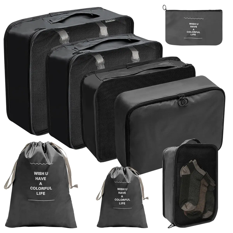 Ecotrek 8-Piece Folding Travel Organizer Storage Bags - Suitcase Packing Set ZH16008 by ECOTREK