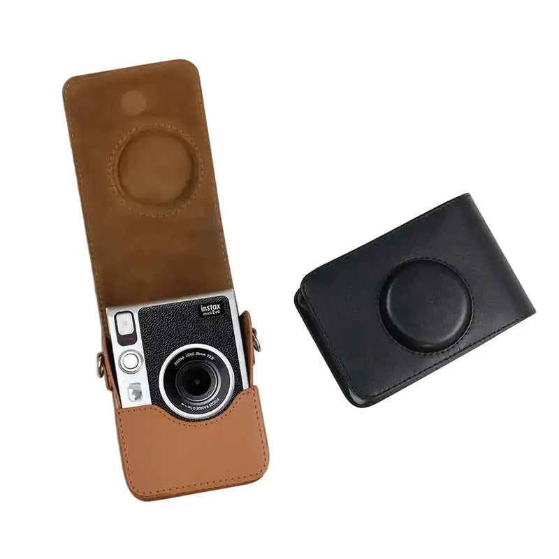Habicare PU Leather Camera Case For Fujifilm Instax Mini Evo With Shoulder Strap PU Leather Camera Case For Fujifilm Instax Mini Evo