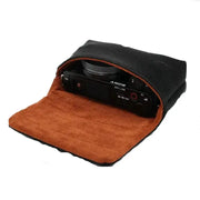 Habicare Portable Camera Storage Bag Leather Case for Sony ZV1 ZVE10 RX100 Canon G7X III Leather Camera Storage Bag For Sony ZV1 ZVE10 RX100