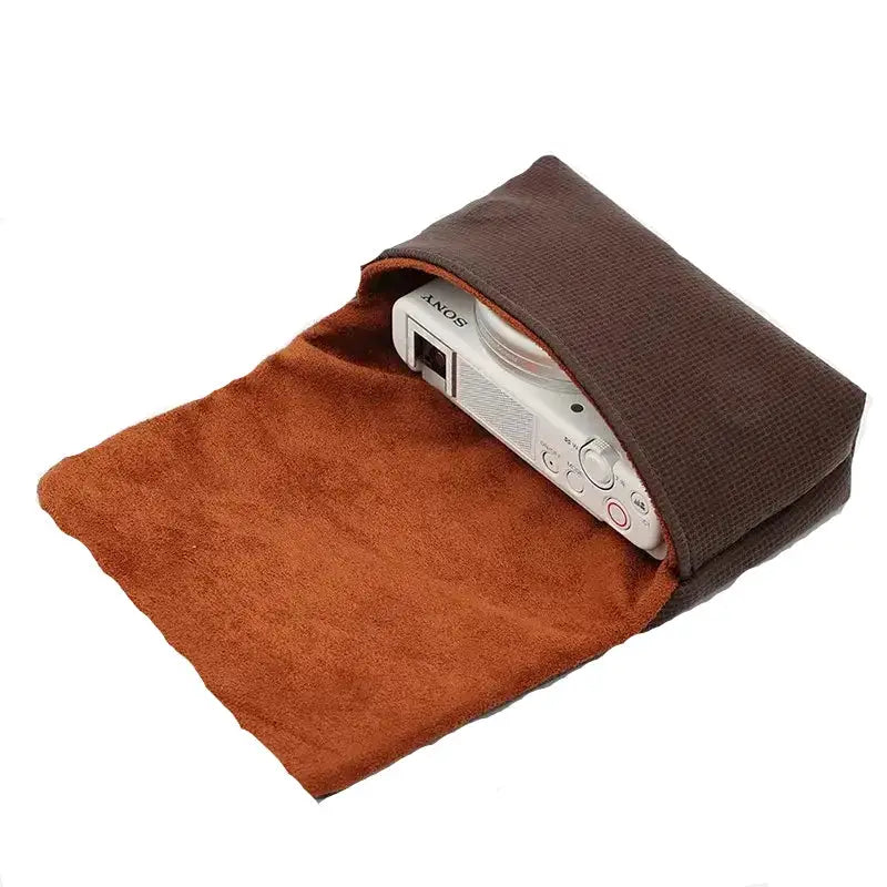 Habicare Portable Camera Storage Bag Leather Case for Sony ZV1 ZVE10 RX100 Canon G7X III Leather Camera Storage Bag For Sony ZV1 ZVE10 RX100