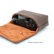 Habicare Portable Camera Storage Bag Leather Case for Sony ZV1 ZVE10 RX100 Canon G7X III Leather Camera Storage Bag For Sony ZV1 ZVE10 RX100