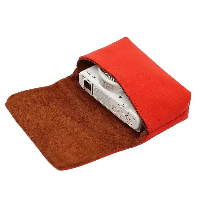 Habicare Portable Camera Storage Bag Leather Case for Sony ZV1 ZVE10 RX100 Canon G7X III Leather Camera Storage Bag For Sony ZV1 ZVE10 RX100
