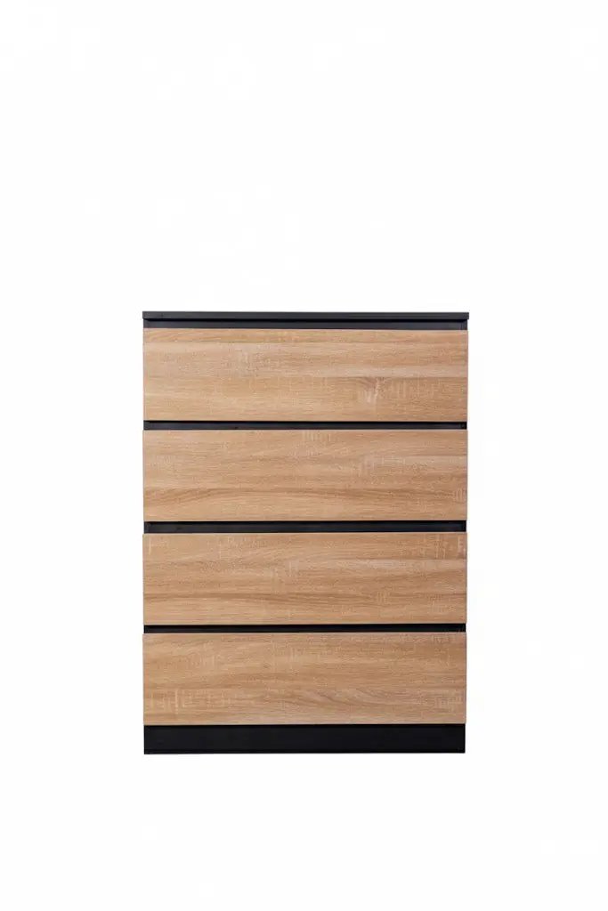 Camie Chest of 4 Drawers Black by sue-e furniture