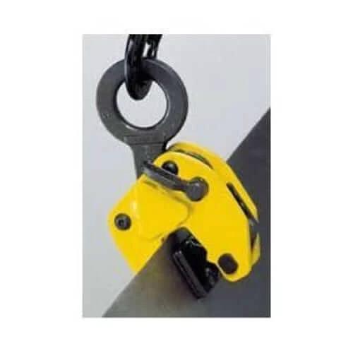 Camlok Non Marking Clamp 180kg-1500kg/0-20mm in use for lifting structural steel plates.