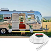 Camper Van Gutter Rain Guard – J Shape Drip Stop PVC Rain Gutter (5m) by Habicare