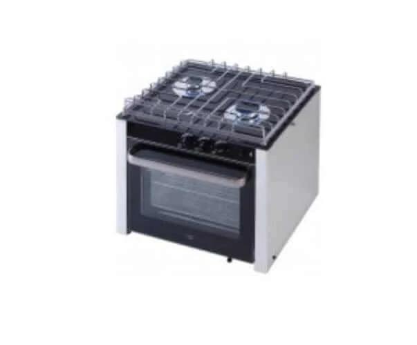 Can 2 Burner Hob with Oven - Marine, featuring two burners and a compact oven, perfect for marine kitchens.