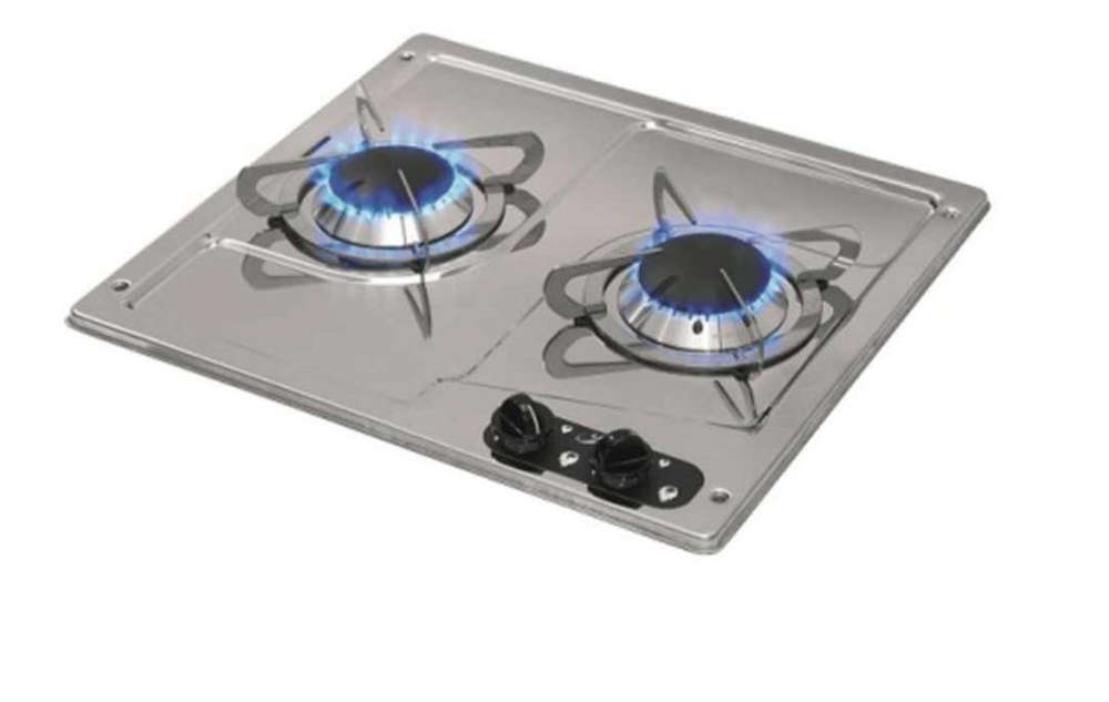 CAN 2 Burner Gas Hob SS - Action Outdoors Kiwi