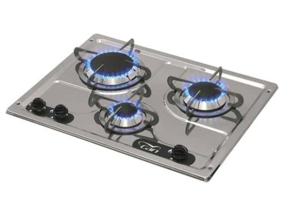 CAN 3 Burner Gas Hob Stainless Steel Marine - Action Outdoors Kiwi