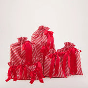 Waste Free Celebrations Fabric Gift Bags Candy Cane (Reusable Gift Bag Set) Candy Cane (Reusable Gift Bag Set)